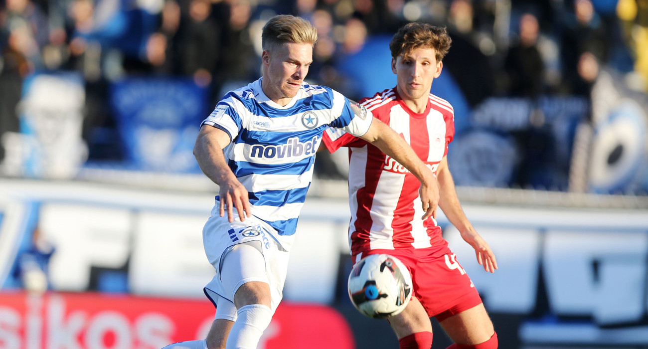 Στιγμιότυπο από την περσινή αναμέτρηση του Ατρομήτου με τον Ολυμπιακό στο Περιστέρι / Πηγή: Intime