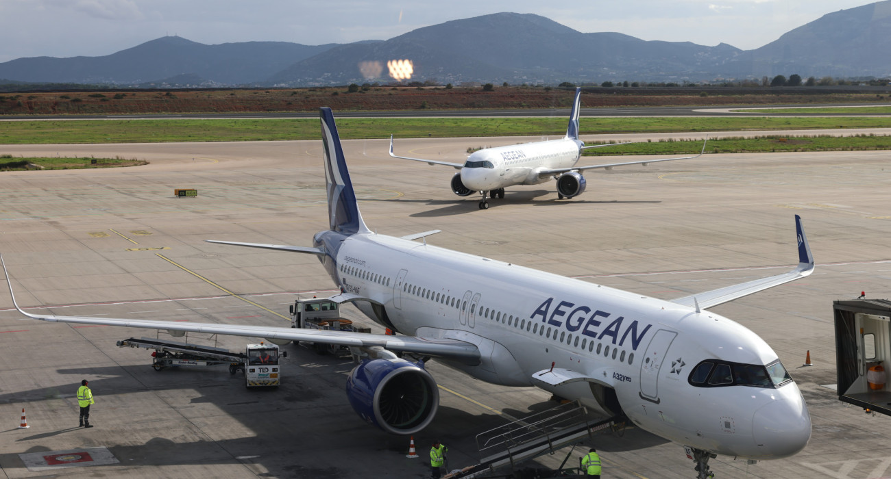 Αεροσκάφη στο «Ελ. Βενιζέλος» της Αθήνας / Πηγή: Intime