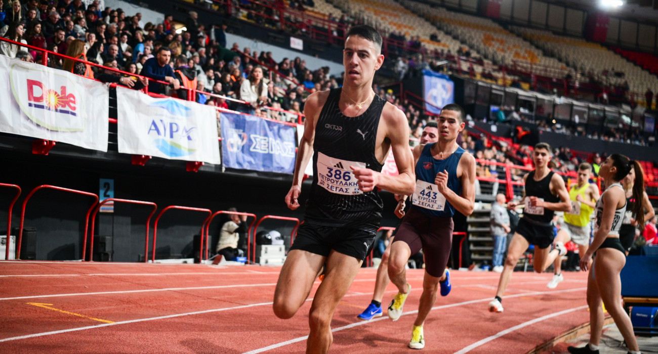 Κούρσα από το Πανελλήνιο Πρωτάθλημα κλειστού στίβου στο ΣΕΦ το 2025 / Πηγή: Eurokinissi