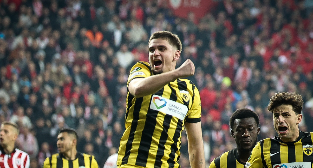 Ο Ραζβάν Μάριν πανηγυρίζει στο Σαμσουνσπόρ-ΑΕΚ / Πηγή: Eurokinissi