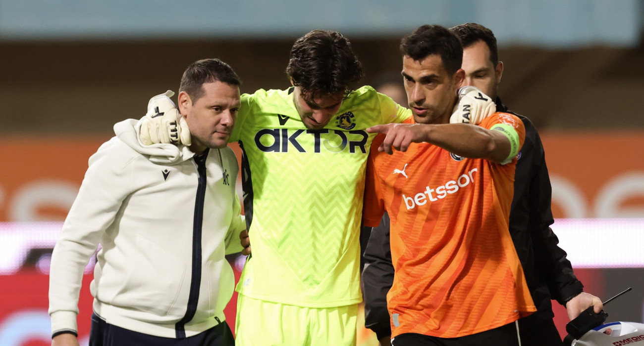 Ο τραυματισμός του Σπύρου Αγγελίδη / Πηγή: Eurokinissi