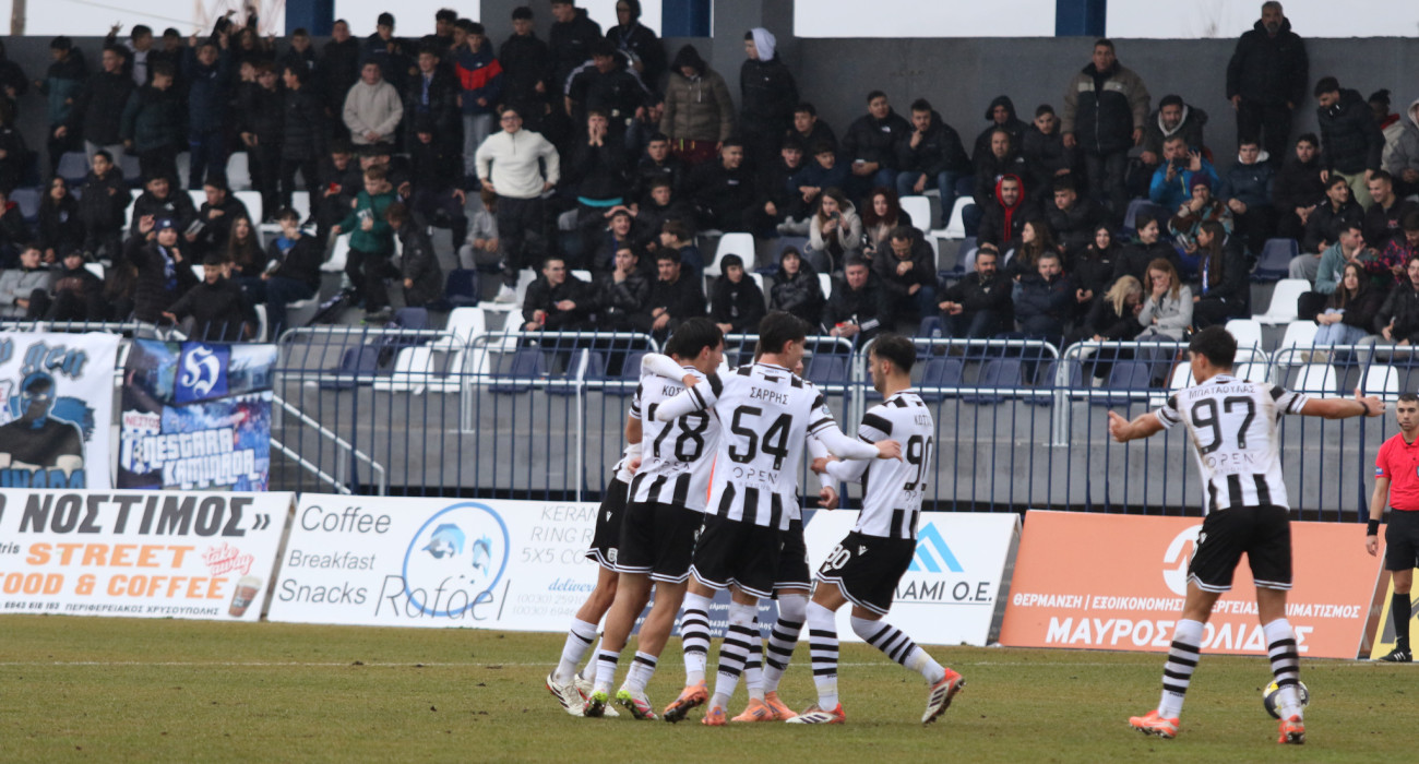 Ποδοσφαιριστές του ΠΑΟΚ Β' πανηγυρίζουν / Πηγή: Eurokinissi