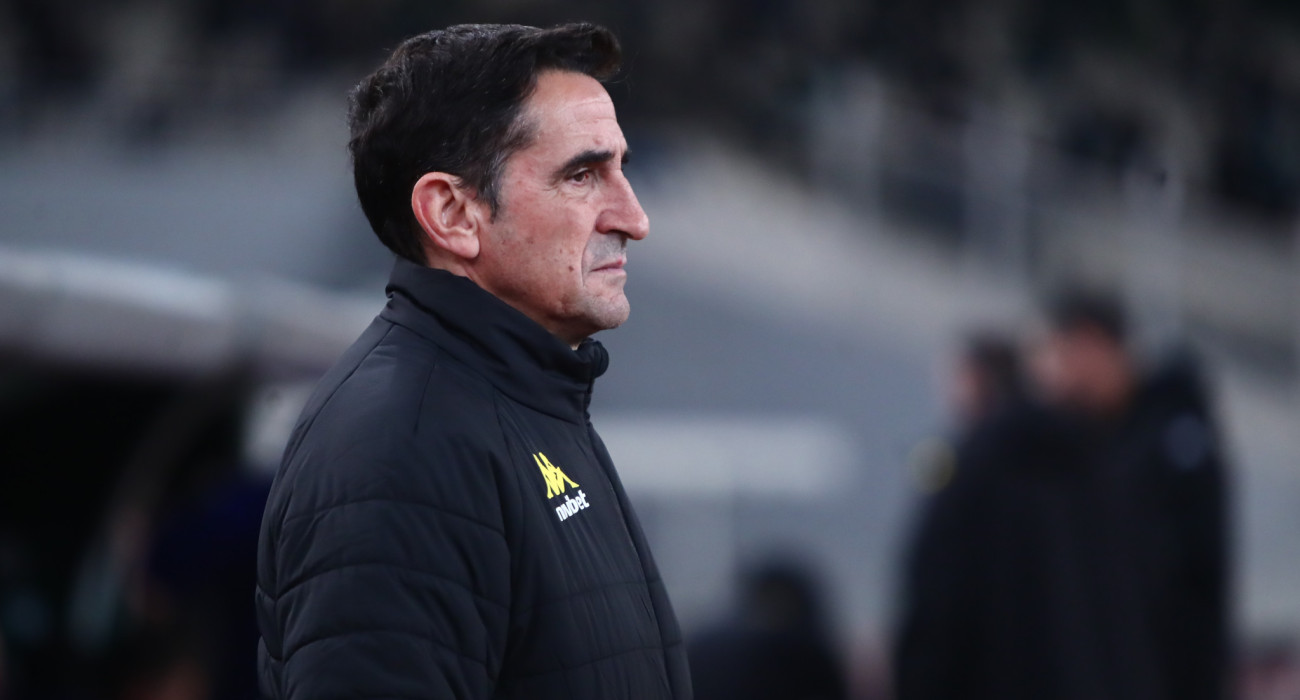 Ο Μανόλο Χιμένεθ στο ματς με τον Παναθηναϊκό/ Πηγή: Eurokinissi