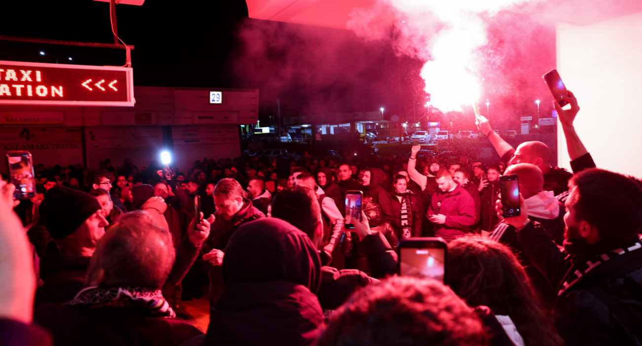 Αποθεωτική υποδοχή του ΟΦΗ στο Ηράκλειο / Πηγή: Eurokinissi