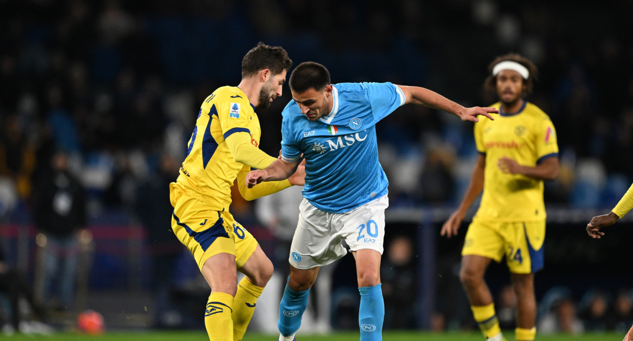 Στιγμιότυπο από την αναμέτρηση της Νάπολι με τη Βερόνα / Πηγή: Getty Images