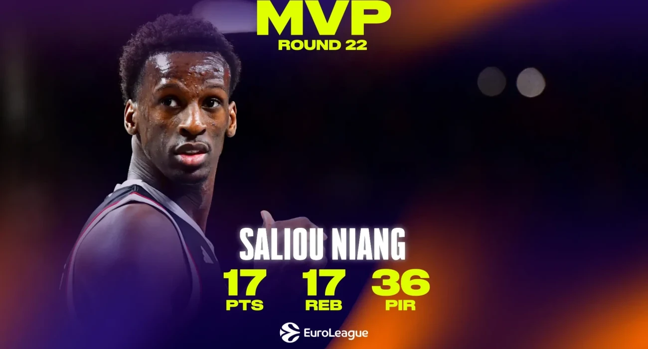 Ο Σαλιού Νιάνγκ είναι ο MVP της 22ης αγωνιστικής της EuroLeague/Πηγή: EuroLeague