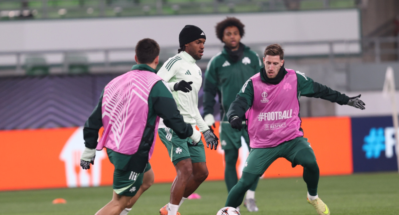 Στιγμιότυπο από τη προπόνηση του Παναθηναϊκού στη Βουδαπέστη / Πηγή: InTime