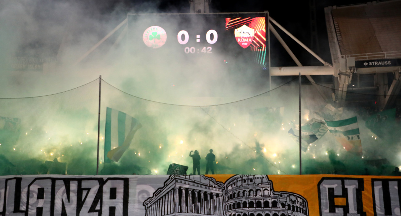 Το υπέροχο πανό των φίλων  του Παναθηναϊκού / Πηγή: InTime