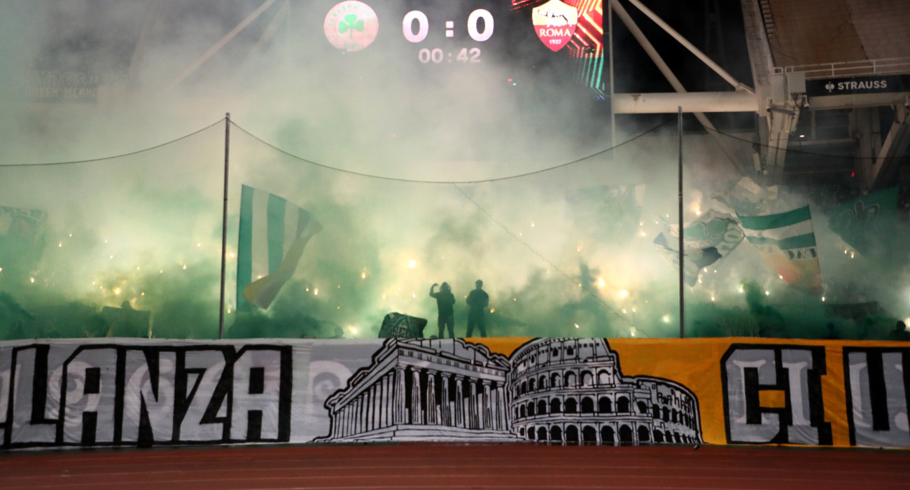 Το υπέροχο πανό των φίλων  του Παναθηναϊκού / Πηγή: InTime