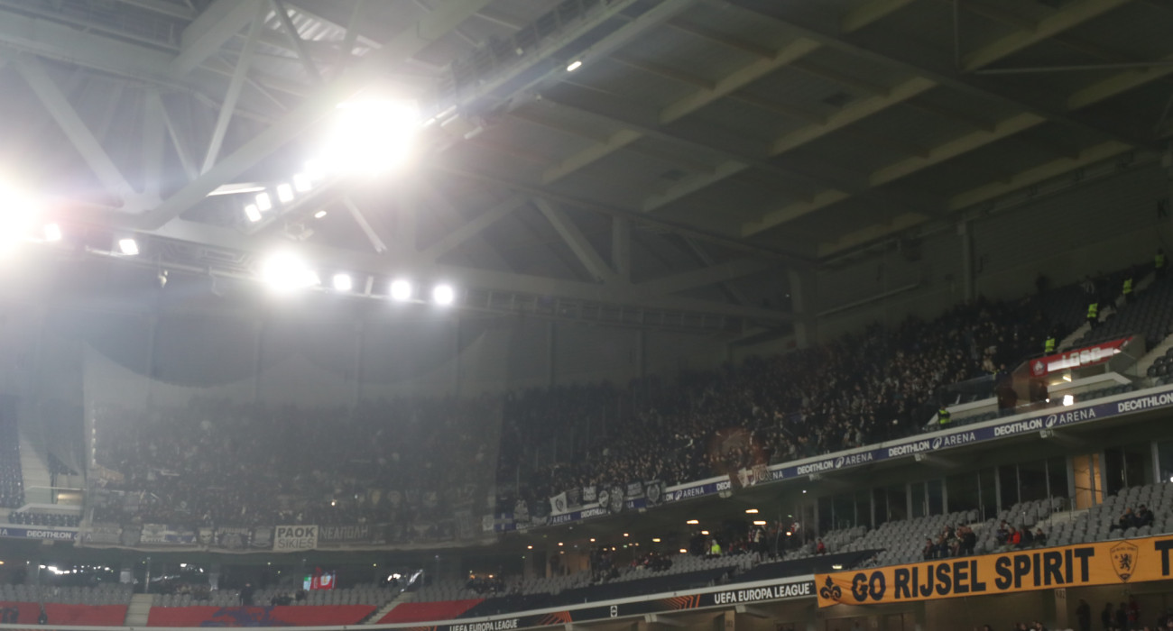 Οι οπαδοί του ΠΑΟΚ στο Λιλ της Γαλλίας / Πηγή: Eurokinissi