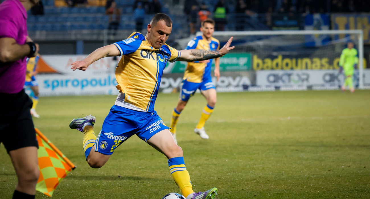 Ο Νίκος Καλτσάς με τον Αστέρα AKTOR / Πηγή: Eurokinissi