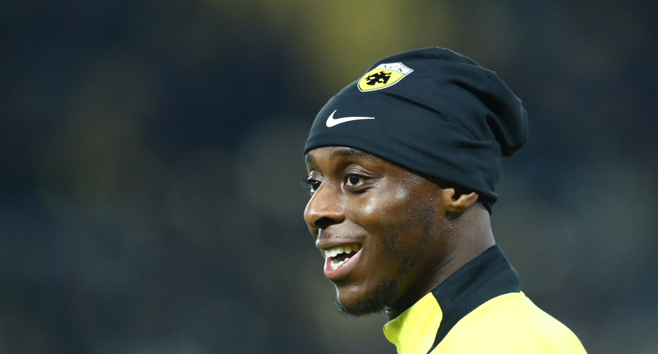 Ο Μόουζες Οντουμπάτζο με την ΑΕΚ / Πηγή: Eurokinissi