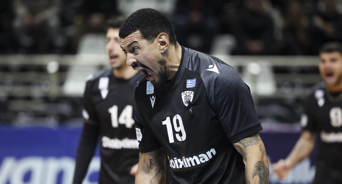 Πανηγυρισμός του Ερνάντεζ του ΠΑΟΚ / Πηγή: CEV