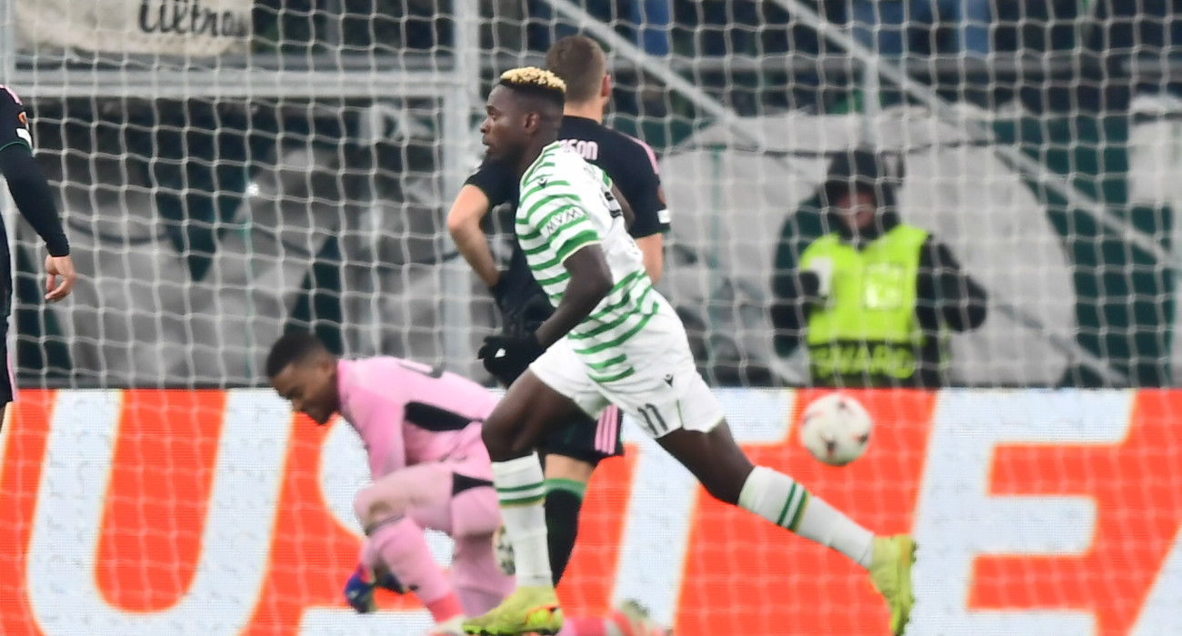 Ο Γιουσούφ πανηγυρίζει το γκολ του στο Φερεντσβάρος - Παναθηναϊκός / Πηγή: Eurokinissi