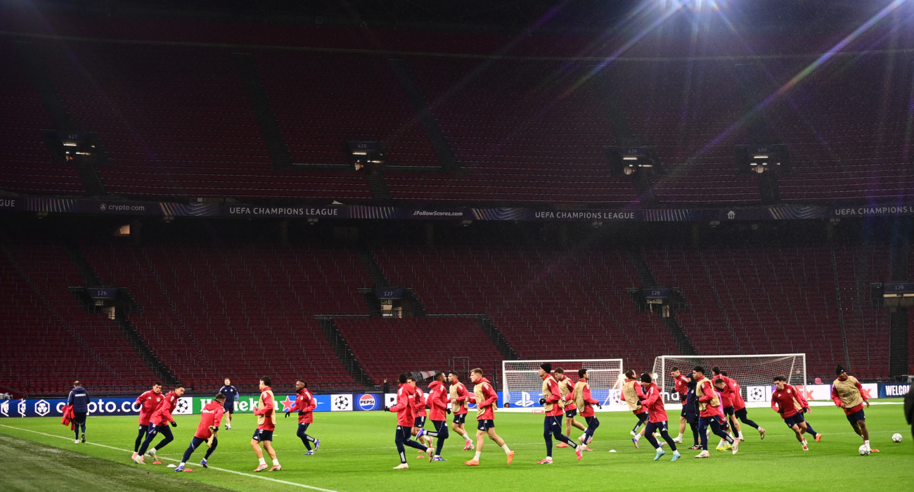 Η προπόνηση του Ολυμπιακού στο Άμστερνταμ / Πηγή: Eurokinissi