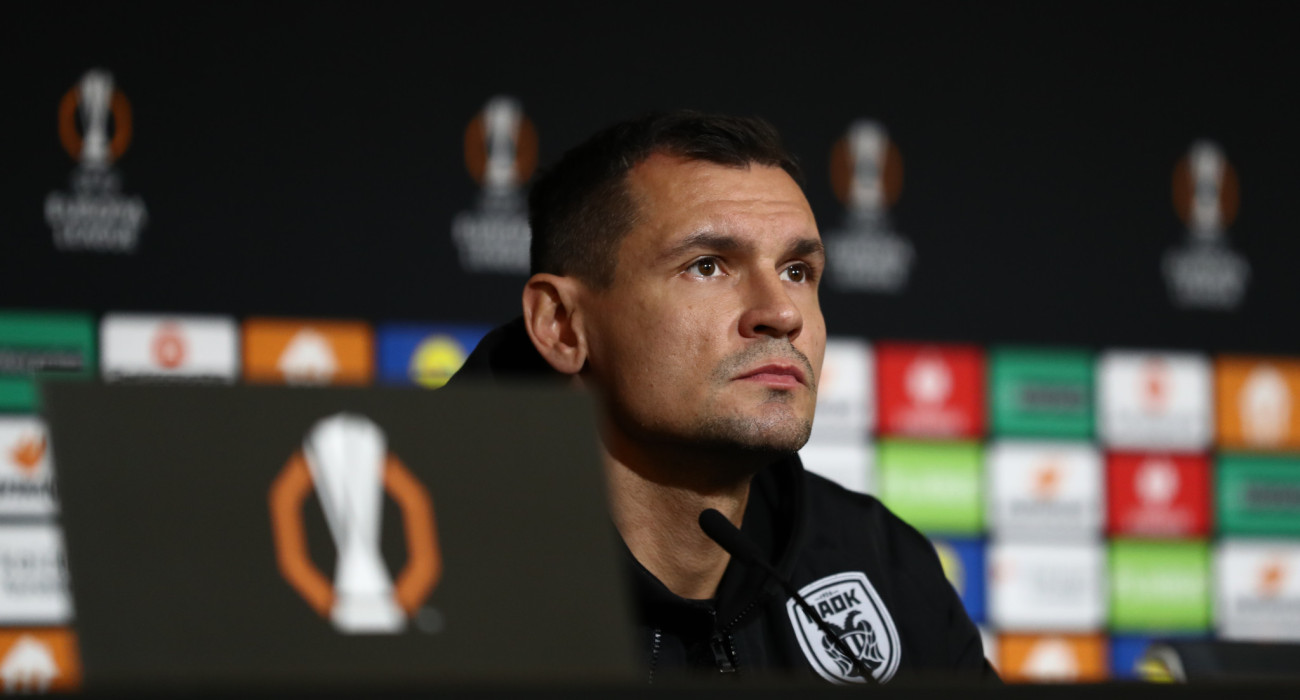 Ο Ντέγιαν Λόβρεν στη συνέντευξη Τύπου / Πηγή: Eurokinissi