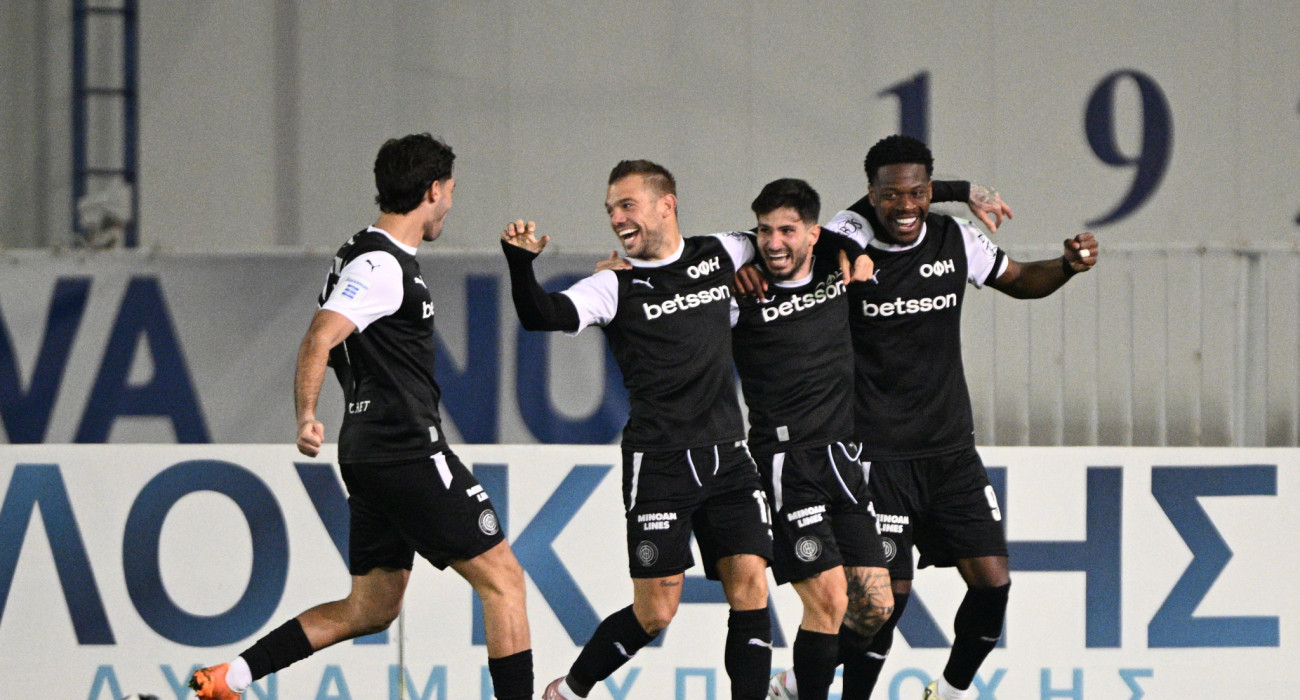 Ο ταξιάρχης Φούντας πανηγυρίζει το δεύτερο γκολ του απέναντι στον Ατρόμητο / Πηγή: Eurokinissi