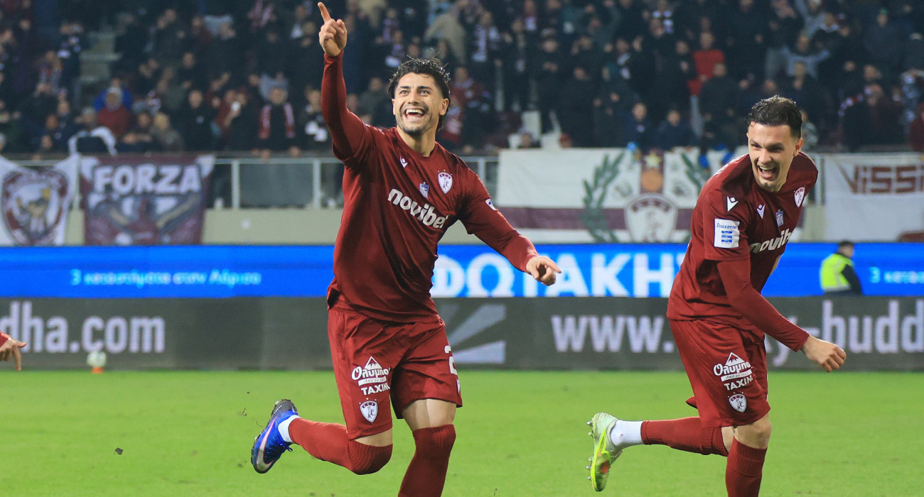 Οι ποδοσφαιριστές της ΑΕΛ Novibet πανηγυρίζουν / Πηγή: Intime