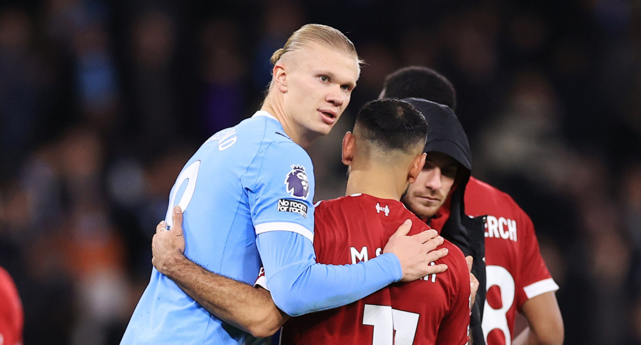 Ο Έρλινγκ Χάαλαντ της Μάντσεστερ Σίτι νοιώθει πλέον πως έχει κάτι κοινό με τον Μοχάμεντ Σάλαχ της Λίβερπουλ / Πηγή: Simon Stacpoole/Offside/Offside via Getty Images