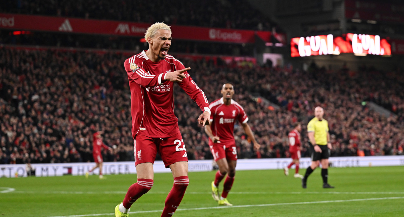 Ο Ούγκο Εκιτικέ πανηγυρίζει το γκολ που πέτυχε στην αναμέτρηση με τη Νιουκάστλ / Πηγή: Liverpool FC / Liverpool FC via Getty Images