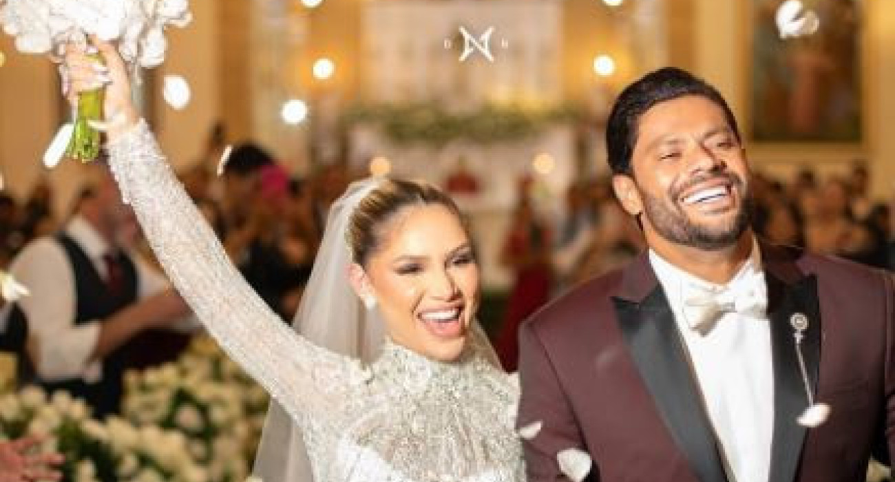 O ποδοσφαιριστής Χουλκ στον γάμο του με την ανιψιά της πρώην συζύγου του/Πηγή: Instagram