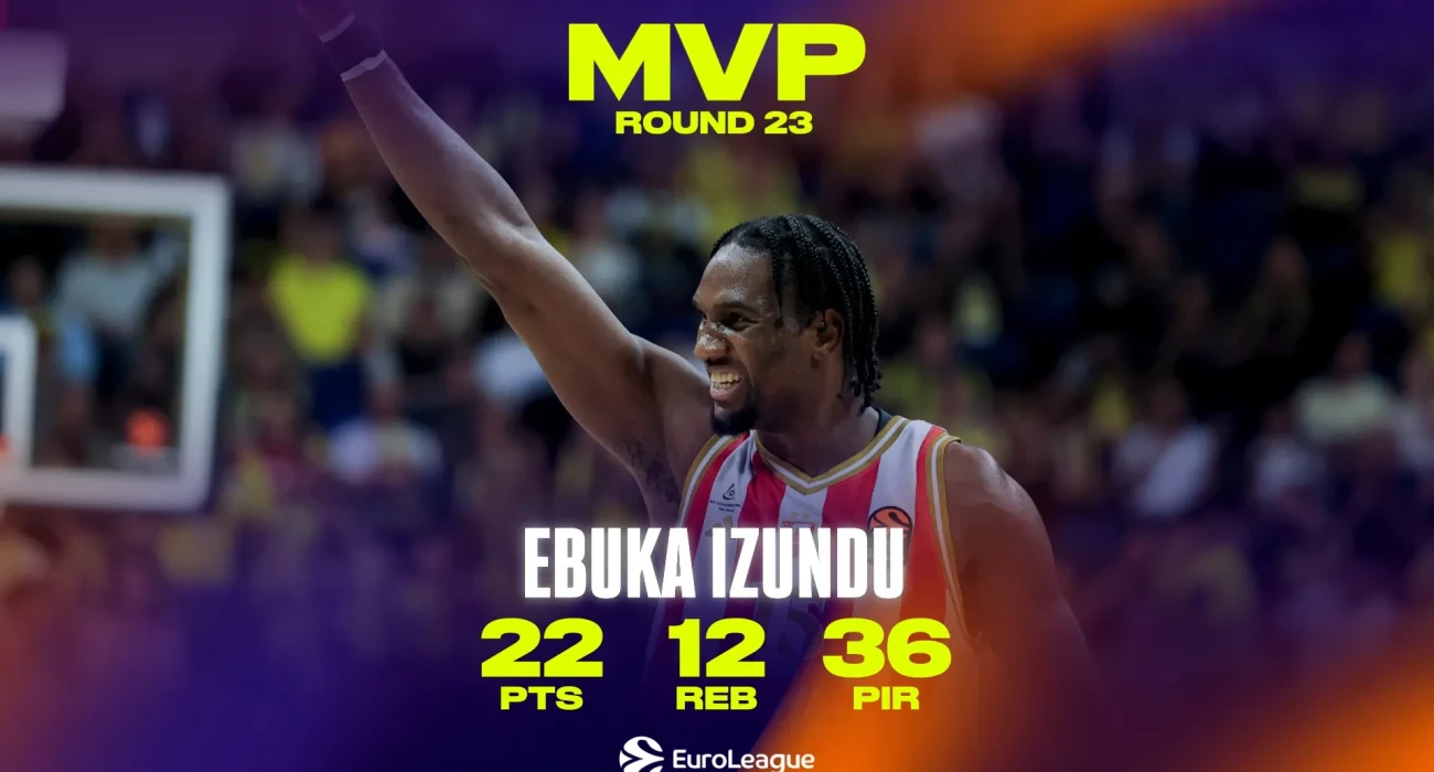 Ο Εμπούκα Ιζούντου MVP της 23ης αγωνιστικής της EuroLeague/Πηγή: euroleaguebasketball.net