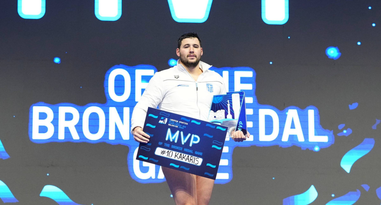 Ο MVP του μικρού τελικού του Ευρωπαϊκού Πρωταθλήματος, Κώστας Κάκαρης / Πηγή: Intime