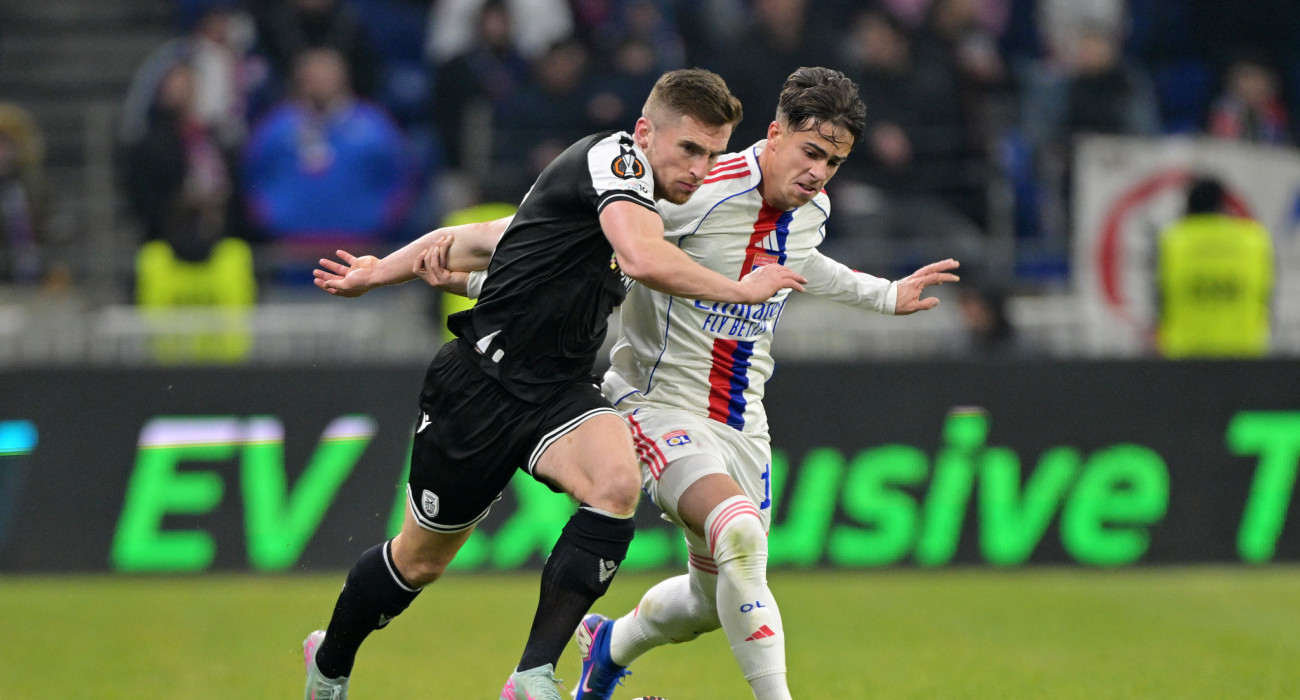 Στιγμιότυπο από το παιχνίδι Λιόν - ΠΑΟΚ / Πηγή: Intime