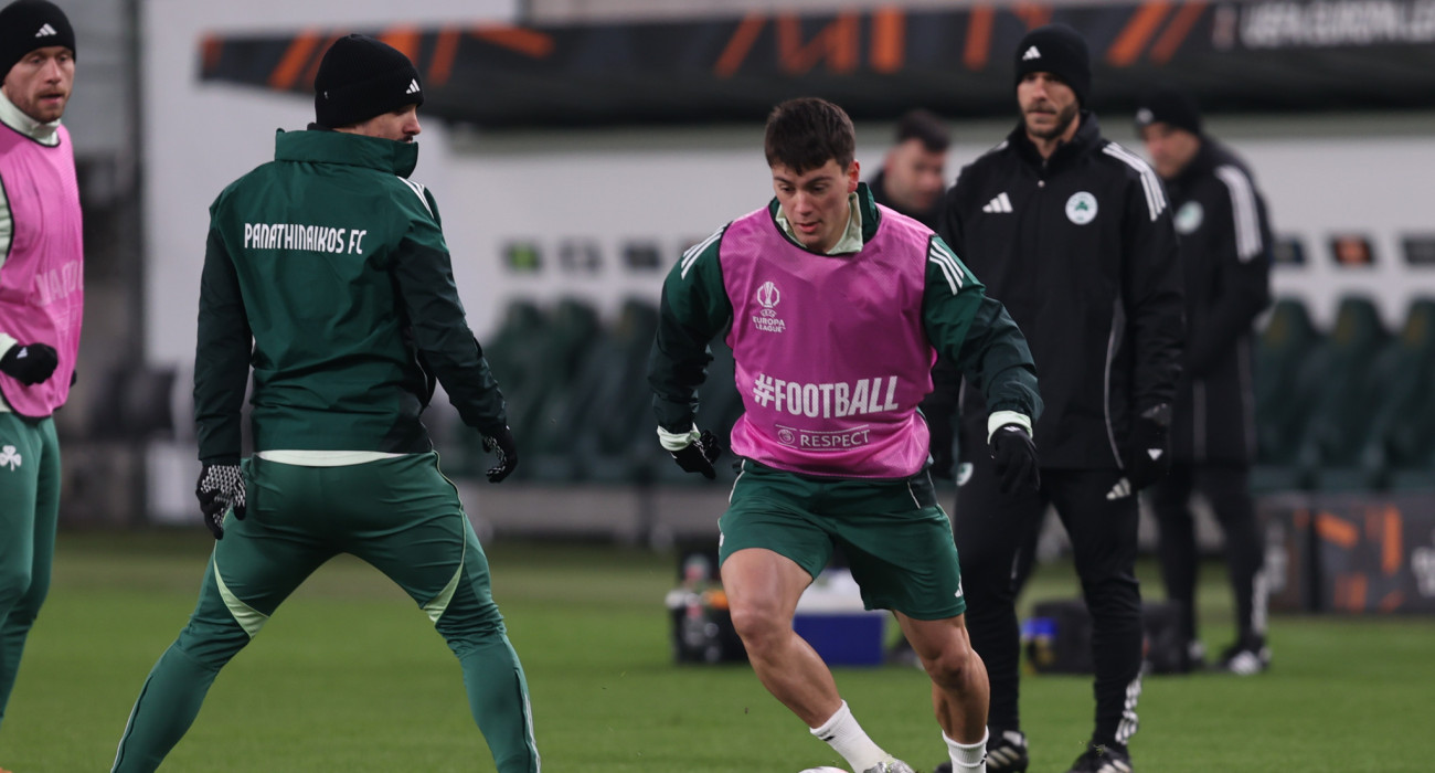 Στιγμιότυπο απ' την τελευταία προπόνηση του Παναθηναϊκού στην Groupama Arena - ΠΗΓΗ: ΙΝΤΙΜΕ