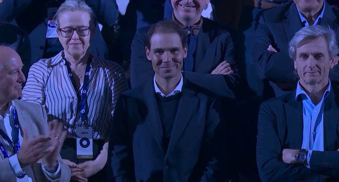 Ο Ράφαελ Ναδάλ στις εξέδρες του Australian Open / Screenshot