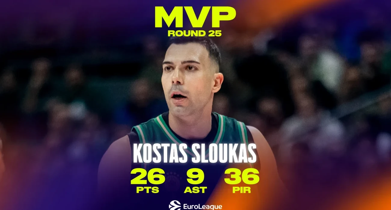 Ο Κώστας Σλούκας MVP της 25ης αγωνιστικής της EuroLeague/euroleaguebasketball.net