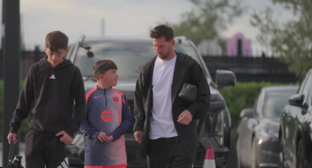 Ο Λιονέλ Μέσι με τον γιο του / Screenshot