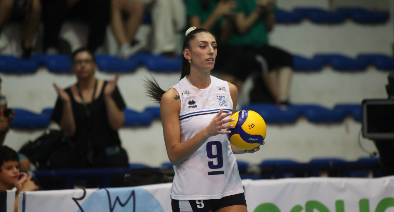 Η Όλγα Στράντζαλη στον αγώνα της Εθνικής  / Πηγή: Intime