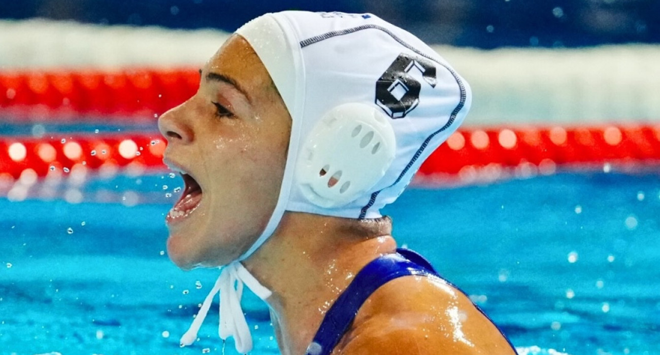 Η Έλενα Ξενάκη πανηγυρίζει ένα από τα γκολ της / Πηγή: European Aquatics