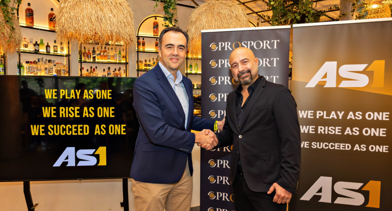 o CEO της AS1, Ignacio Aguillo, με τον CEO της Prosport, Πασχάλη Τουντούρη
