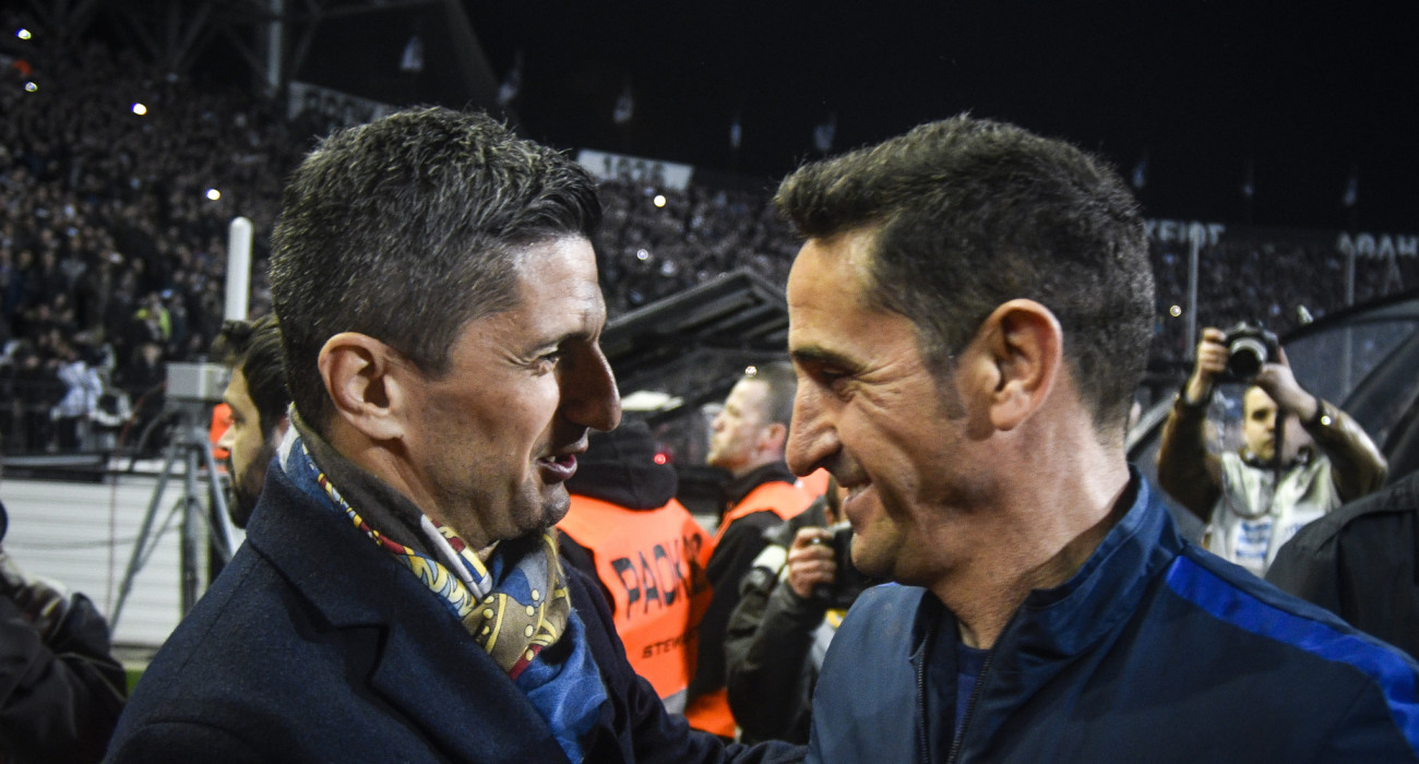 Ραζβάν Λουτσέσκου και Μανόλο Χιμένεθ στο επεισοδιακό ΠΑΟΚ-ΑΕΚ του 2018 / Πηγή: Eurokinissi