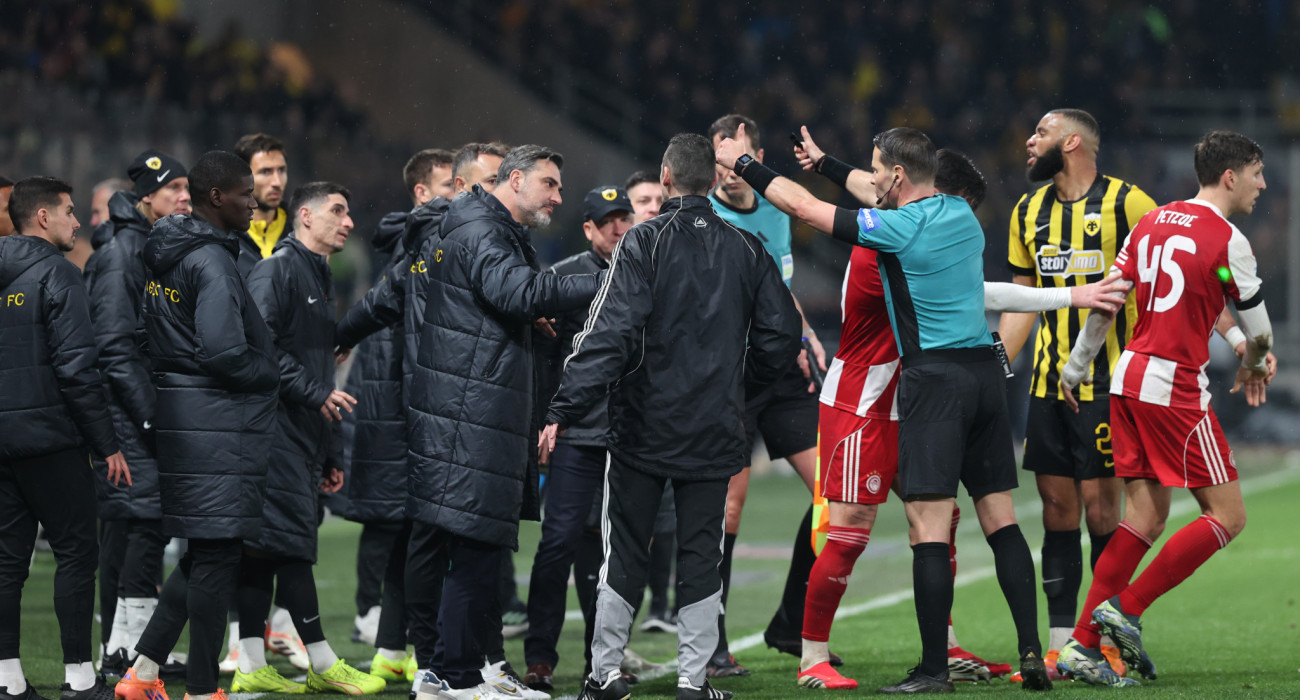 Μεγάλη ένταση στο ΑΕΚ - Ολυμπιακός / Πηγή: Intime