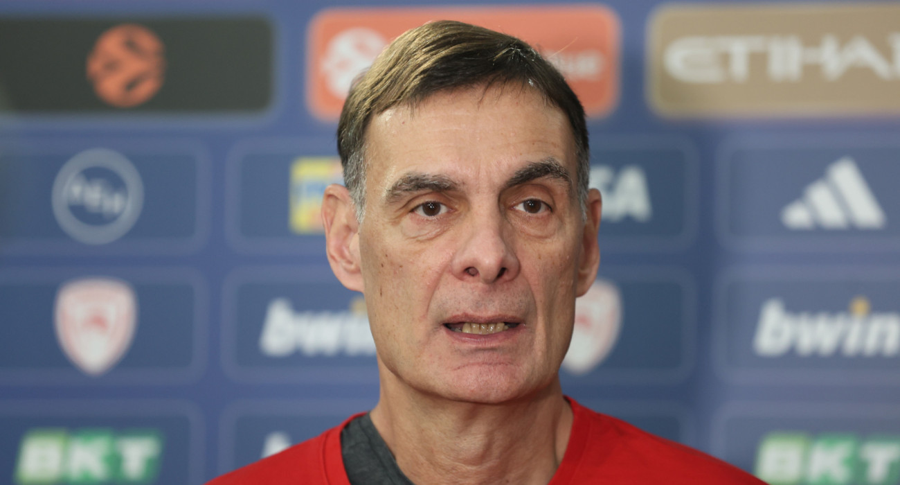 Ο Γιώργος Μπαρτζώκας στη media day του Ολυμπιακού/Πηγή: Intime