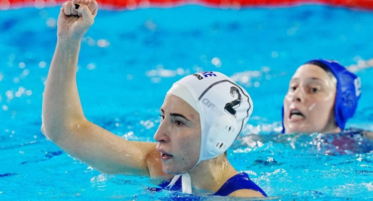 Η Ελευθερία Πλευρίτου σε πανηγυρισμό μετά από γκολ / Πηγή: European Aquatics