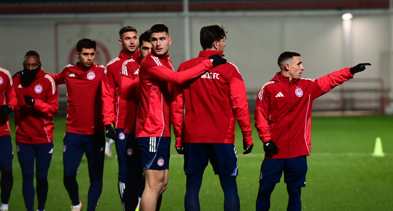 Στιγμιότυπο από την προπόνηση του Ολυμπιακού / Πηγή: Eurokinissi