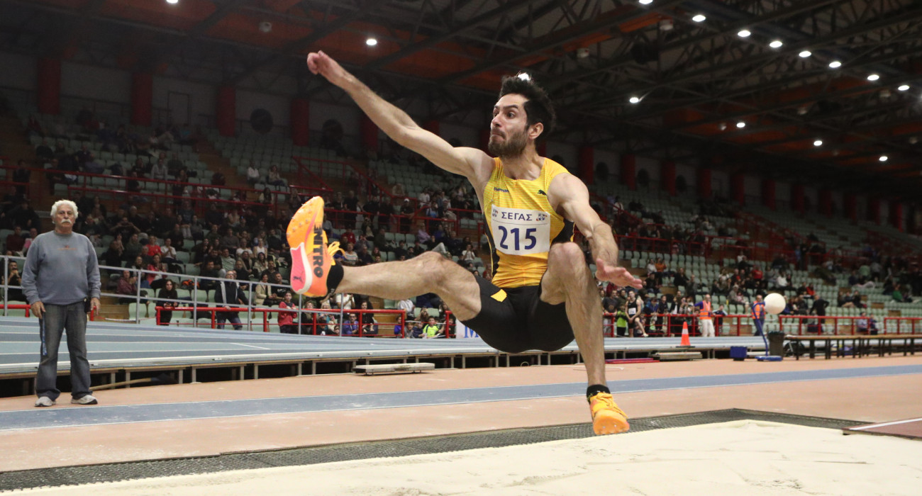 Ο Μίλτος Τεντόγλου σε άλμα του στην πρεμιέρα του στην Παιανία / Πηγή: Eurokinissi