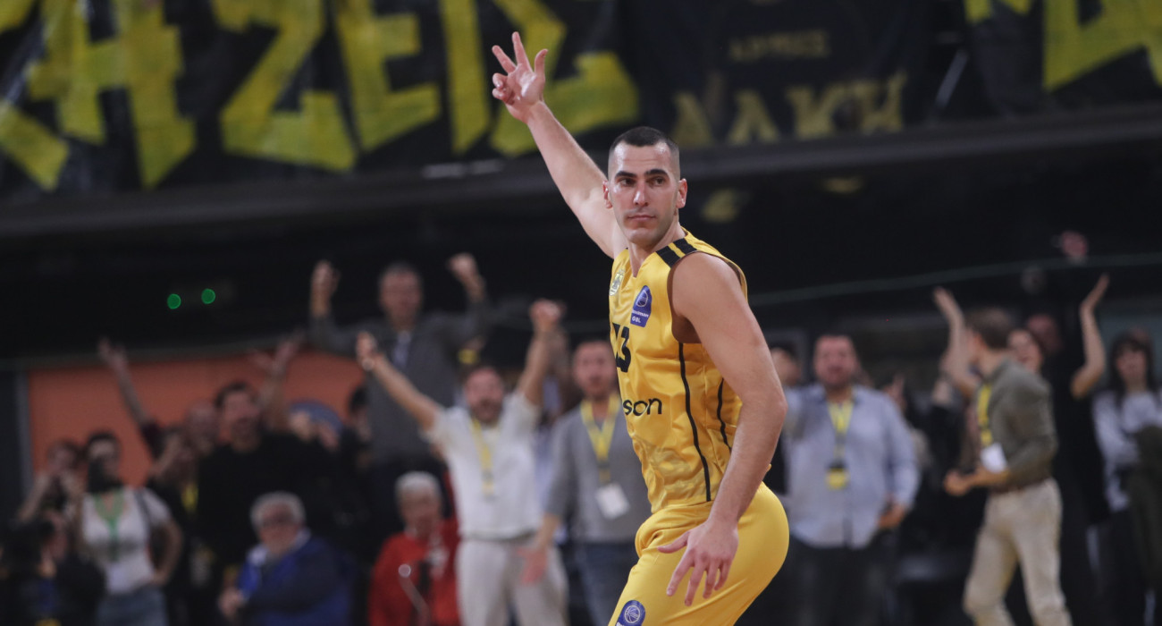 Ο Λευτέρης Μποχωρίδης με μεγάλο τρίποντό του έδωσε τη νίκη στον Άρη, Πηγή: Eurokinissi