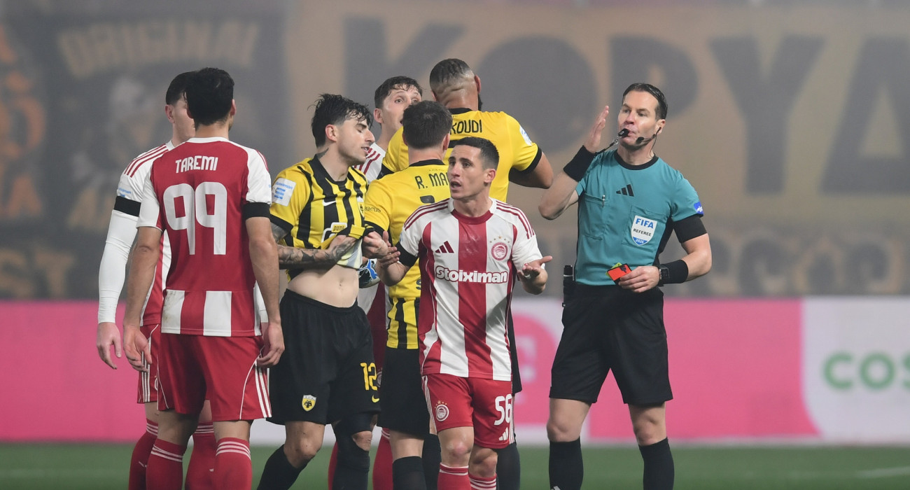 Στιγμιότυπο από την αναμέτρηση ΑΕΚ - Ολυμπιακός, 1-1 / Πηγή: Eurokinissi