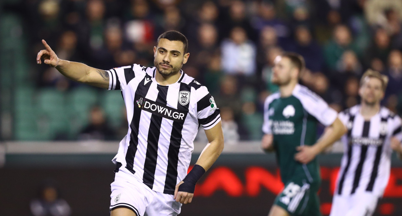 Ο Γιώργος Γιακουμάκης πανηγυρίζει το γκολ του στην Λεωφόρο / Πηγή: Eurokinissi