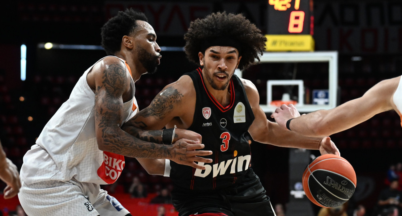 Ο Τάισον Γουόρντ στο ματς του Ολυμπιακού με τον Προμηθέα/Πηγή: Eurokinissi