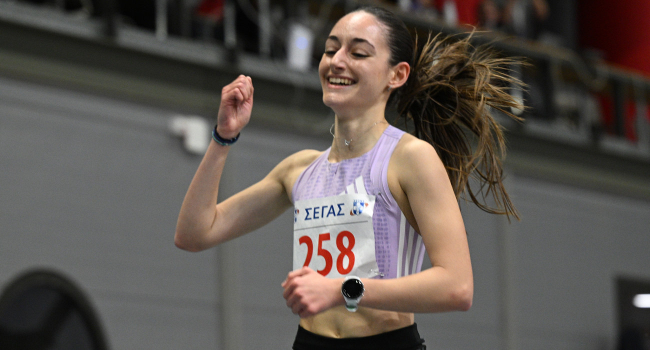 O πανηγυρισμός της Ιουλιάνας Ρούσσου για το ρεκόρ στα 1500μ ελεύθερο / Πηγή: Eurokinissi