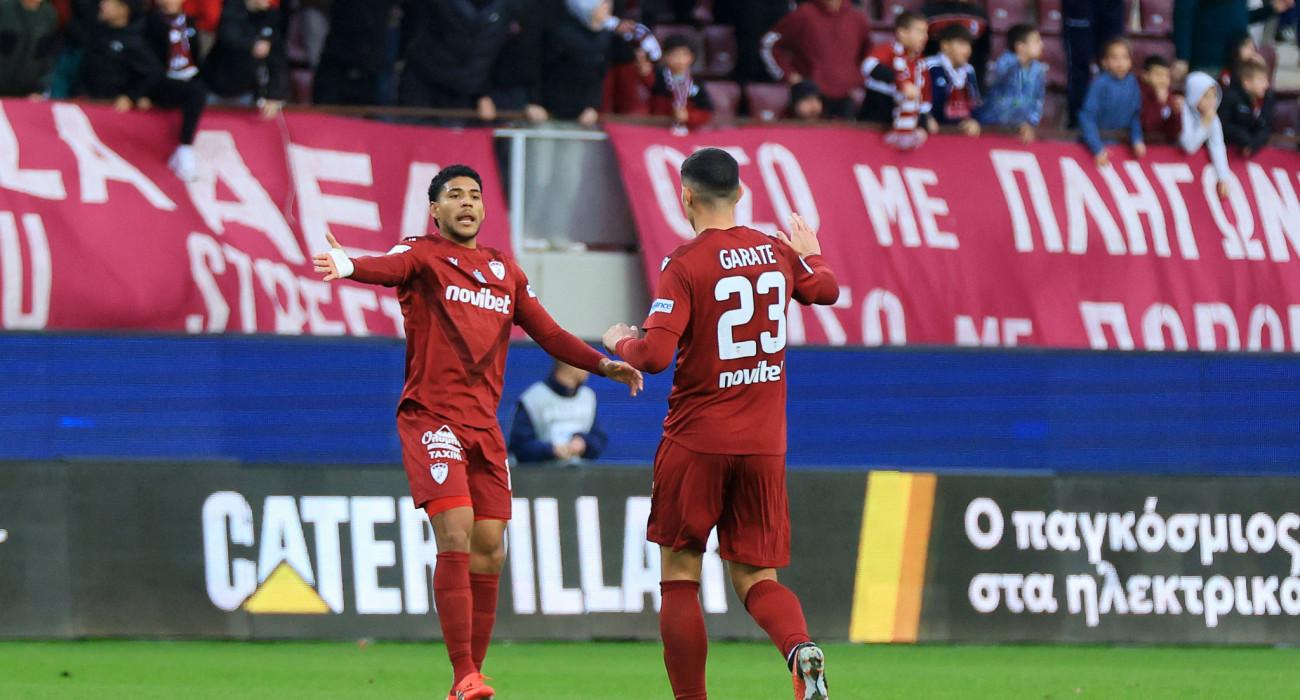 Η ΑΕΛ μείωσε με τον Γκαράτε στο 31' του αγώνα με τον Παναιτωλικό / Πηγή: Intime