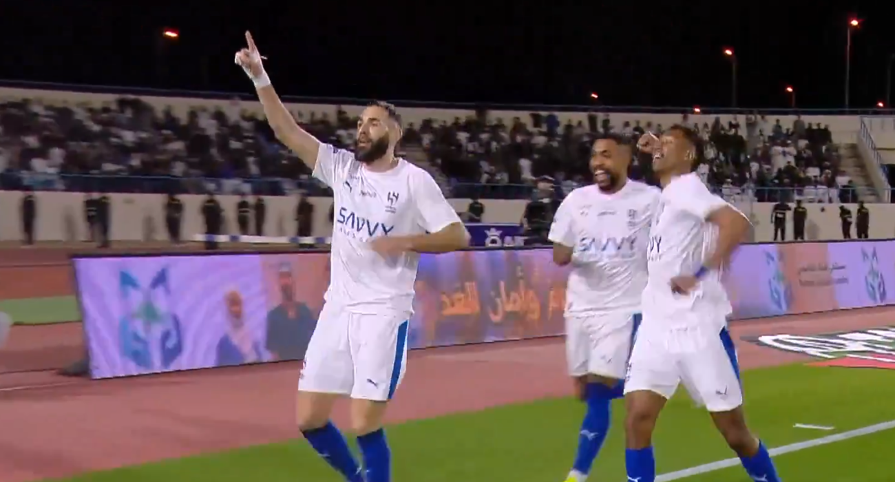 Ο Καρίμ Μπενζεμά πέτυχε χατ-τρικ με την Αλ Χιλάλ / Screenshot