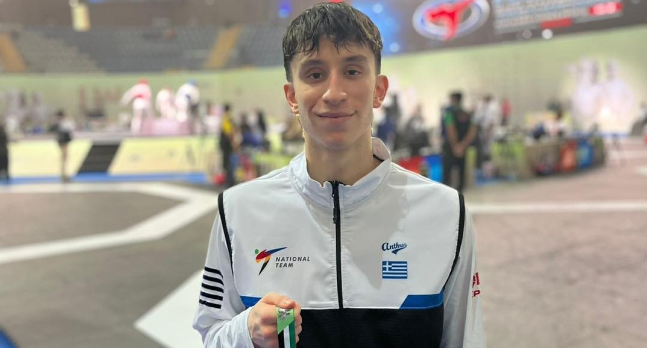 Ο Κώστας Δημητρόπουλος με το χάλκινο μετάλλιο στη Φουτζέιρα / Πηγή: ΕΛΟΤ