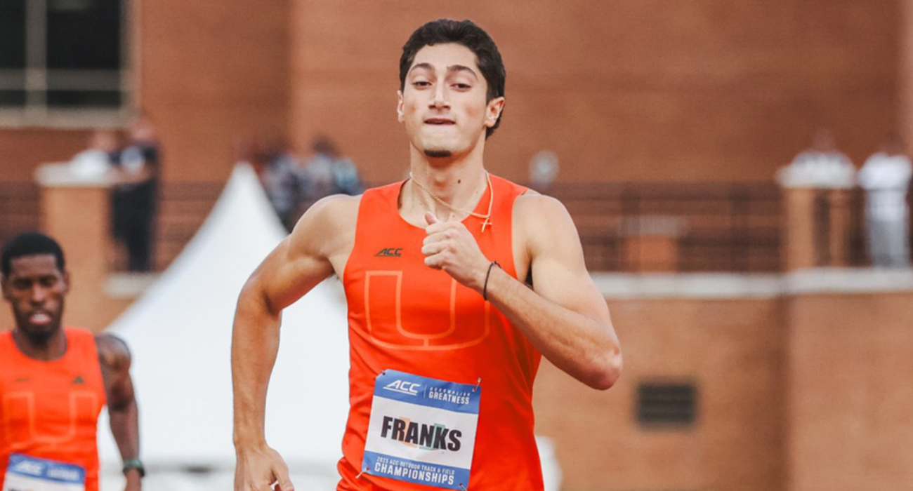 Ο Γιώργος Φρανκς στην τελική ευθεία της κούρσας / Πηγή: Miami Hurricanes Track & Field/Cross Country